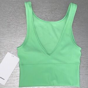 Lululemon Green Ribbed Tank Top